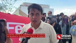 Protest against the government marks tour of university residence at the U. de Cuenca