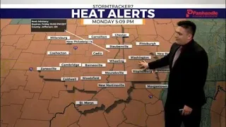 A Heat Advisory in effect as warm temperatures settle in this week