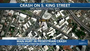 Police investigate serious pedestrian crash on South King Street