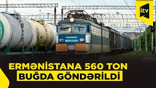 Azərbaycandan keçməklə Ermənistana 560 ton buğda göndərilib