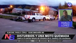 Disturbances and a burned motorcycle