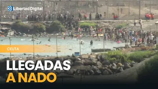 Ceuta, al límite: cientos de inmigrantes llegan a nado