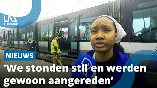 Reizigers in de tram: 'Een man voor mij zat vast' | Rijnmond