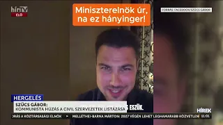 Szűcs Gábor: Kommunista húzás a civil szervezetek listázása - HírTV