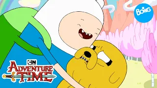 Hora de aventuras | ¡El tren de cumpleaños de Finn da mucho MIEDO! 🎈🚂 | Boing