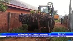 Егор Л.Г. Босс, достопочтенный. Осаро Эрибо курирует февральские учения по санитарии на муниципал...