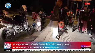 15-year-old driver caught without a license