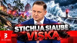 Pajūryje – audros padariniai: lūžę medžiai, apgadinti automobiliai ir įsiaudrinusi jūra