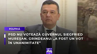 PSD nu votează Guvernul Siegfried Mureşan. Grindeanu: „A fost un vot în unanimitate”