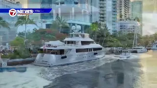 30-foot yacht crashes into downtown Fort Lauderdale dock while being towed