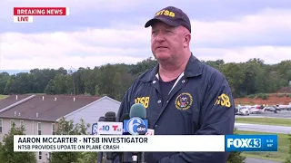 NTSB provides update on plane crash in Carlisle