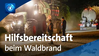 Brand in Hürtgenwald: Freiwillige unterstützen Löscharbeiten