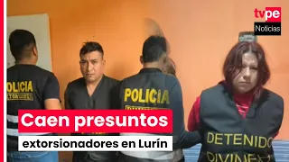 Two alleged extortionists of transport companies captured in Lurín operation