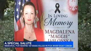 Community, veterans honor Marine veteran killed in Fox River boat crash at McHenry Dam memorial
