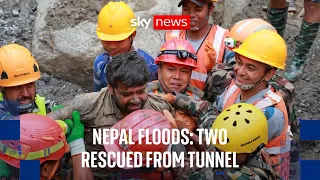 Two survivors rescued from Nepal flash floods