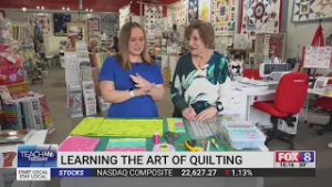 FOX8's Alex Schneider learns the art of quilting