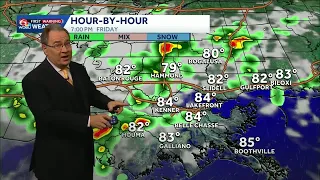 Showers getting more numerous by the end of the week
