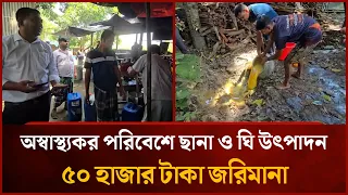 Unsanitary Production of Chhana and Ghee in Manikganj, Fined 50,000 Taka | Mytv