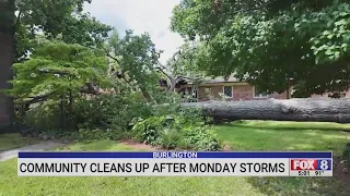 Storm cleanup underway in Burlington after storms