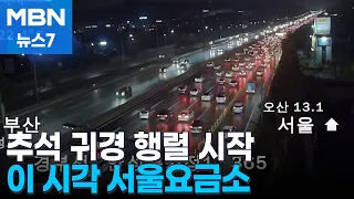 Heavy Holiday Traffic on Chuseok: Commuter Routes Congested… Seoul Tollgate Live [MBN News 7]