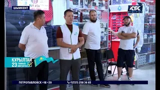 Baitak party members arrive in Shymkent