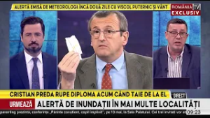 Victor Ciutacu, după ce Cristian Preda şi-a rupt diploma în direct