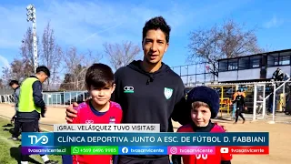 Gral. Velásquez y Esc. de fútbol Daniel Fabbiani realizaron una clínica deportiva
