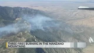 Crews battle three fires in the Manzano Mountains
