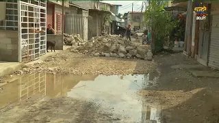 Paving project in Guayaquil's Suburbio abandoned for three years