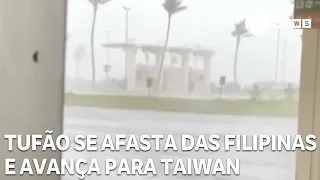 Typhoon moves away from the Philippines and heads toward Taiwan