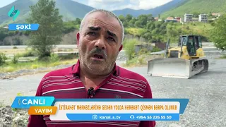 Şəkidə istirahət mərkəzlərinə gedən yolda hərəkət qismən bərpa olunub