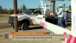 Scheduled power outages this Saturday in Roca and El Bolsón