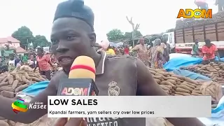 Low Sales: Kpandai farmer, yaw sellers cry over low prices - Evening News on Adom TV (18-09-26)