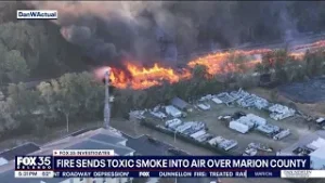 Residents seek answers as railroad tie fire raises health concerns