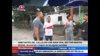 Residents of Callejón 6 in Agua Viva, Rancho Grande sector, report sewage system collapse