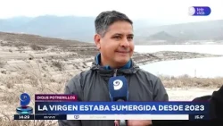 Water levels at Potrerillos Dam dropped so low that the Virgin statue was completely exposed