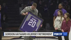 Brownsburg athletics retires former NBA player Gordon Hayward's jersey