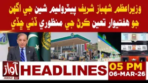 PM Shehbaz Sharif Approves Weekly Review of Petroleum Prices | 05 PM Headlines