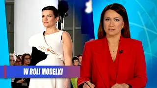 Marta Cienkowska on the runway. "Too bad it’s on the taxpayer’s dime"