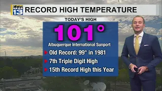 Record heat, isolated storm chances this week across New Mexico