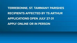 Disaster food assistance available for residents in Terrebonne and St. Tammany parishes