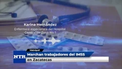 IMSS workers march in Zacatecas