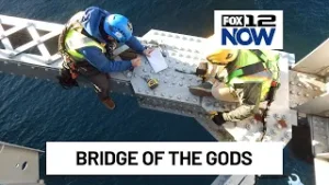Studying current conditions of Bridge of the Gods at 100 years