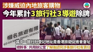 涉嫌威迫內地旅客購物　今年累計3旅行社3導遊除牌　其中一旅行社登記地址是香港旅遊促進會會址　總幹事：共用辦公室　了解後認同涉事旅行社有責任｜香港新聞｜無綫新聞｜TVB News｜2026/09/07