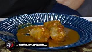 Rice Paper Rolls with Meat Filling in Red Curry Sauce | Chili