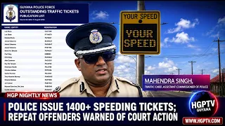 Police Issue 1400+ Speeding Tickets; Repeat Offenders Warned Of Court Action