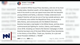 President Trump announced that the White House press secretary will step down at the end of the m...
