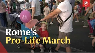 Thousands March for Life Through the Streets of Rome | March for Life Italy | EWTN Vaticano