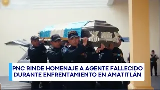 PNC officer who died in Amatitlán is laid to rest with honors