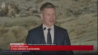 Sajtótájékoztató a Tisza kormány első üléséről